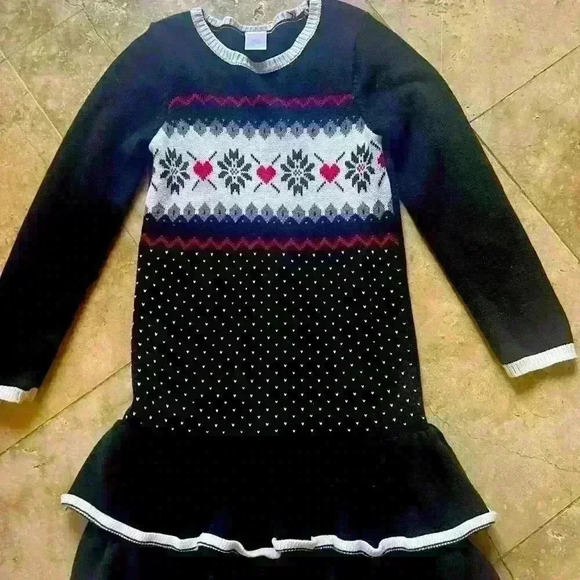 Gymboree sweater dress long sleeve 8. Pullover style ruffles Excellent condition - Picture 2 of 9